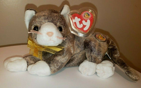 Ty Beanie Baby - CAPPUCCINO the Cat (May 2003 BBOM)(6.5 Inch) MINT with MINT TAG