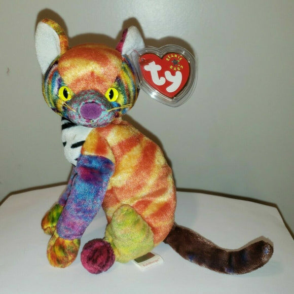 Ty Beanie Baby - KALEIDOSCOPE the Cat (6 Inch) MINT with MINT TAGS