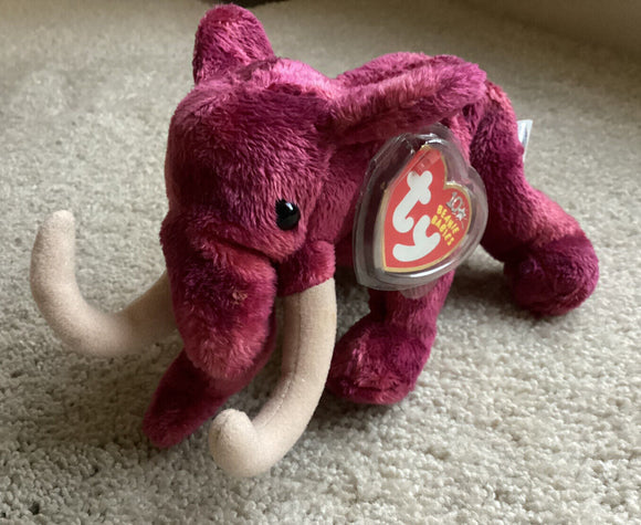 Ty Beanie Baby Babies COLOSSO the Mammoth Trunk DOB 9-6-22 MINT 2003 TAGS