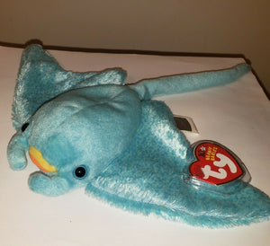Ty Beanie Baby - SUNRAY the Manta Ray (10 Inch) MINT with MINT TAG