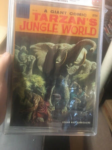 DELL GIANT #25 TARZAN'S JUNGLE WORLD CGC 8.5 WHITE PAGES