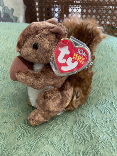Ty Beanie Baby Nutty With Tag Squirrel 2002